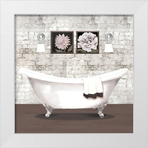 Brick Bath I White Modern Wood Framed Art Print by Medley, Elizabeth