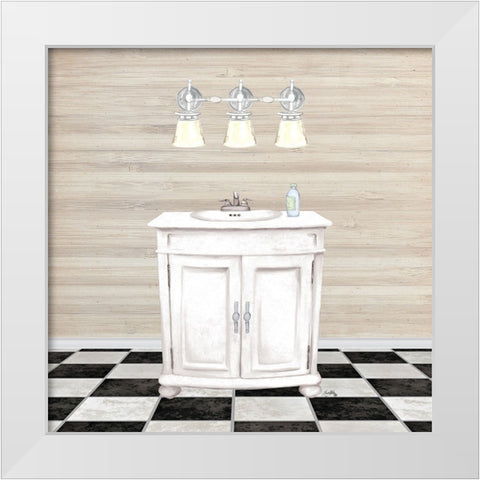 Bathroom II White Modern Wood Framed Art Print by Medley, Elizabeth