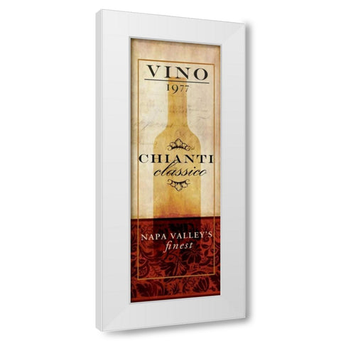 Vino I White Modern Wood Framed Art Print by Medley, Elizabeth