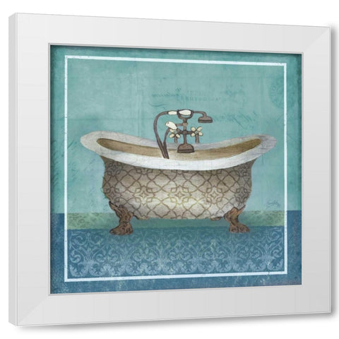 Regal Blue Tub II White Modern Wood Framed Art Print by Medley, Elizabeth