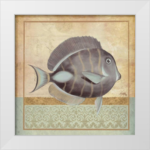 Vintage Fish II White Modern Wood Framed Art Print by Medley, Elizabeth