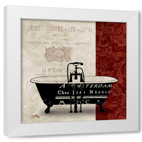 Red and Black Bath Tub II White Modern Wood Framed Art Print by Medley, Elizabeth