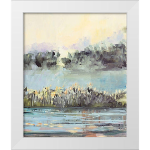 Swamp View White Modern Wood Framed Art Print by Slivka, Jane