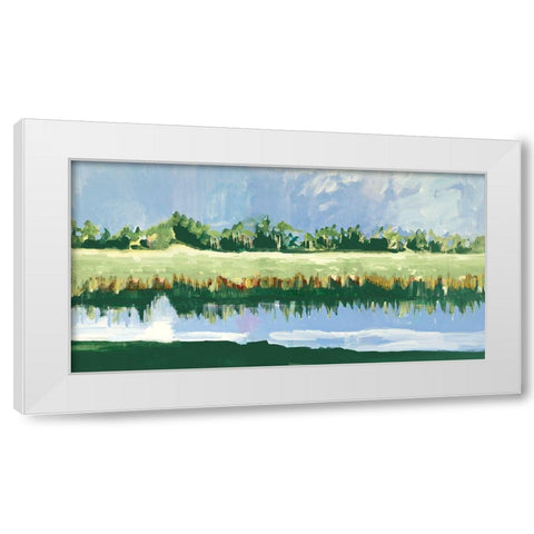Coastal Landscape View White Modern Wood Framed Art Print by Slivka, Jane