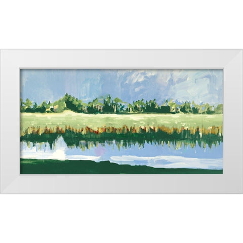 Coastal Landscape View White Modern Wood Framed Art Print by Slivka, Jane