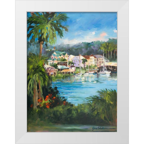 Getaway White Modern Wood Framed Art Print by Slivka, Jane