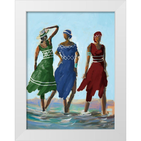 Caribbean Dreaming White Modern Wood Framed Art Print by Slivka, Jane