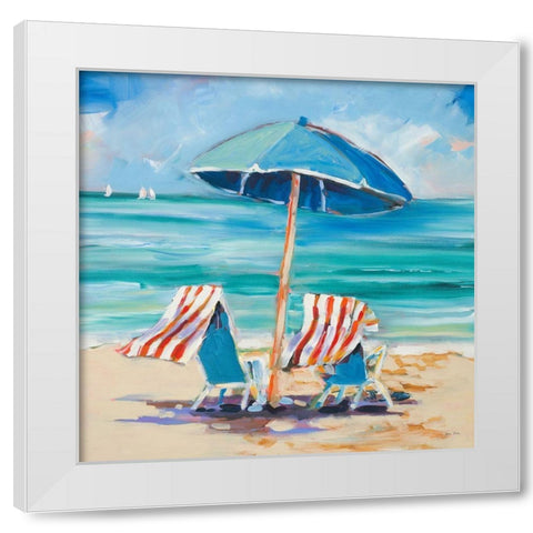 Caribbean Delight White Modern Wood Framed Art Print by Slivka, Jane