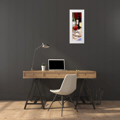 Wine and Dine II White Modern Wood Framed Art Print by Slivka, Jane