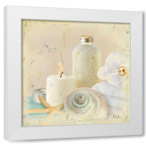 Silver Bath I White Modern Wood Framed Art Print by Pinto, Patricia