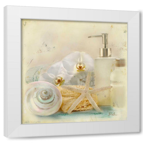 Silver Bath II White Modern Wood Framed Art Print by Pinto, Patricia
