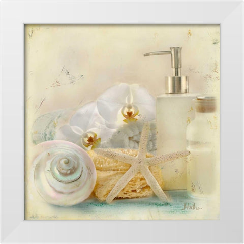 Silver Bath II White Modern Wood Framed Art Print by Pinto, Patricia