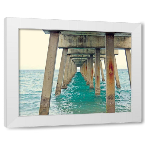 Juno Pier White Modern Wood Framed Art Print by Saghini, Lisa Hill