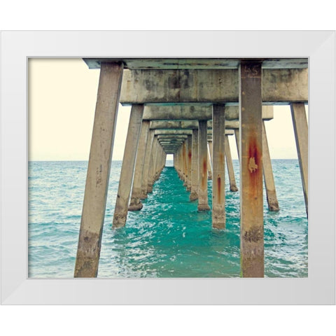 Juno Pier White Modern Wood Framed Art Print by Saghini, Lisa Hill