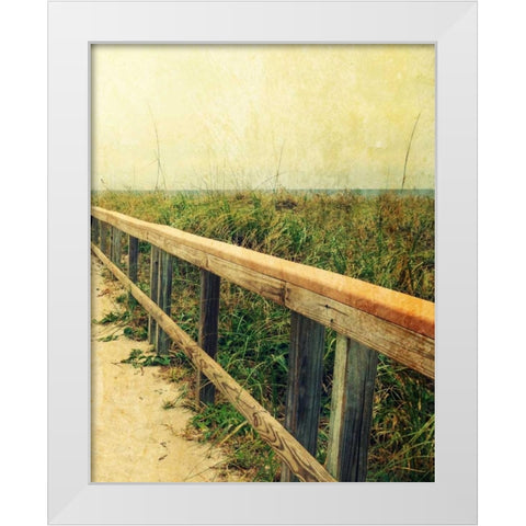 Beach Rails II White Modern Wood Framed Art Print by Saghini, Lisa Hill