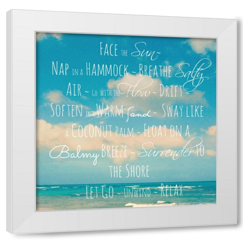Face the Sun White Modern Wood Framed Art Print by Saghini, Lisa Hill