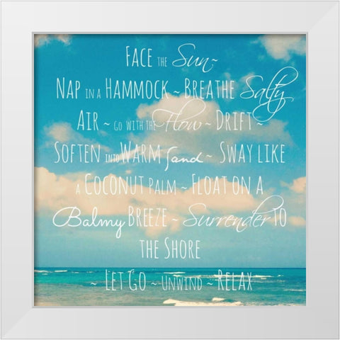 Face the Sun White Modern Wood Framed Art Print by Saghini, Lisa Hill