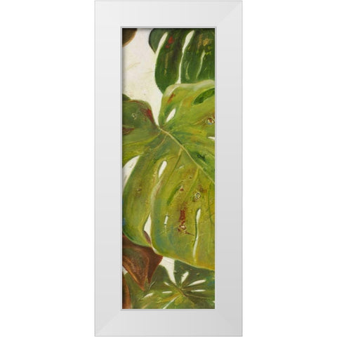 Green Touch Panel II White Modern Wood Framed Art Print by Pinto, Patricia