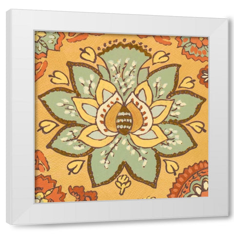 Persian Floral IV White Modern Wood Framed Art Print by Loreth, Lanie