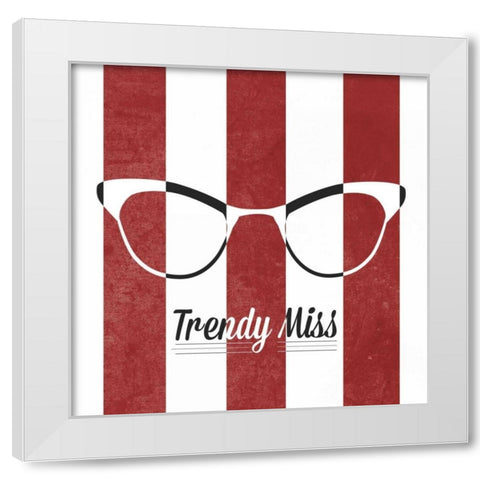 Hip Glasses I White Modern Wood Framed Art Print by Studio, Sd Graphics