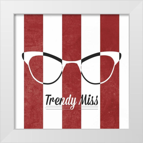 Hip Glasses I White Modern Wood Framed Art Print by Studio, Sd Graphics