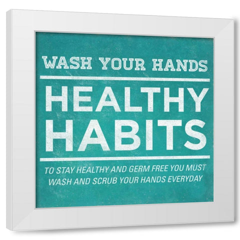 Healthy Habits I White Modern Wood Framed Art Print by SD Graphics Studio