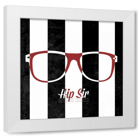Hip Glasses II White Modern Wood Framed Art Print by Studio, Sd Graphics