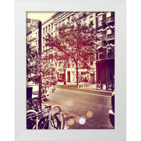 Downtown White Modern Wood Framed Art Print by Acosta