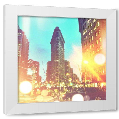 City Stroll II White Modern Wood Framed Art Print by Acosta, Juliana