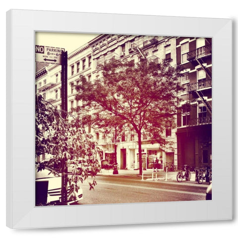 Downtown Border White Modern Wood Framed Art Print by Acosta, Juliana