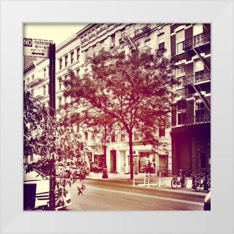Downtown Border White Modern Wood Framed Art Print by Acosta, Juliana