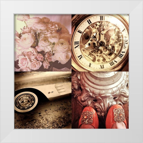 Vintage Style I White Modern Wood Framed Art Print by Acosta, Juliana