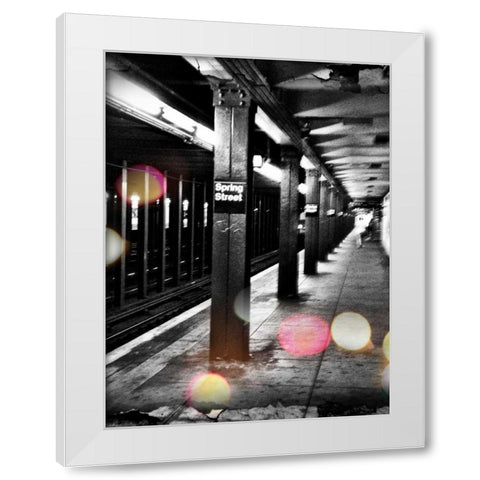 Next Stop White Modern Wood Framed Art Print by Acosta