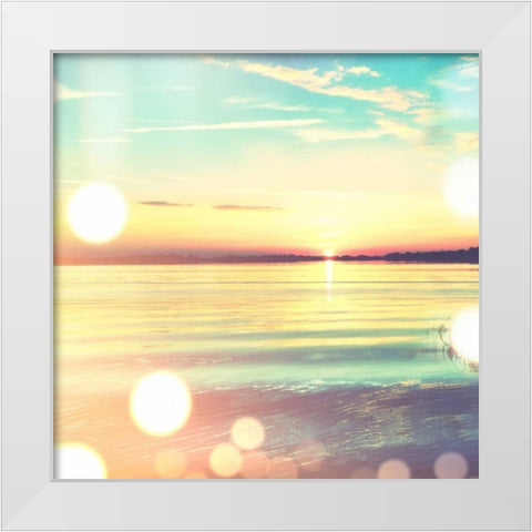 Ocean Breeze II White Modern Wood Framed Art Print by Acosta, Juliana