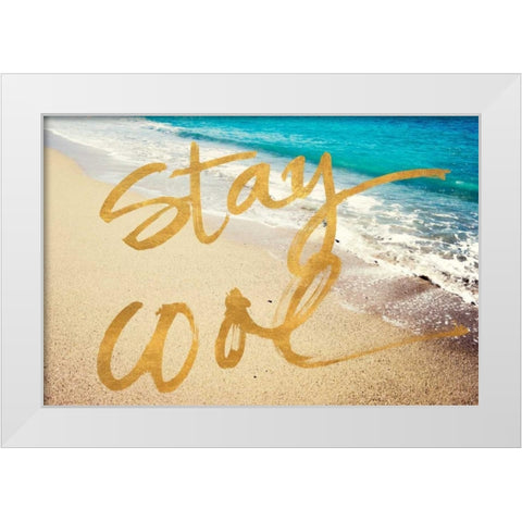 Stay Cool Ocean White Modern Wood Framed Art Print by Acosta