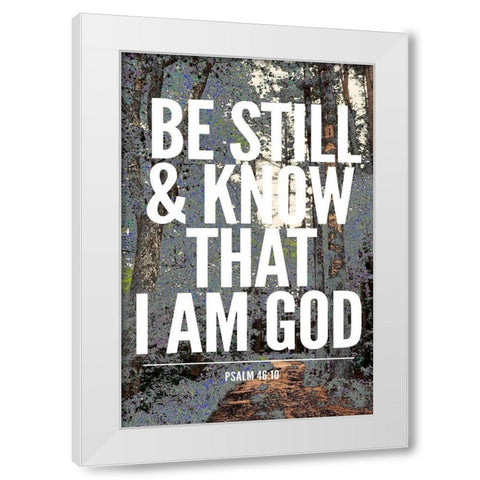Be Still White Modern Wood Framed Art Print by Bryant, Susan