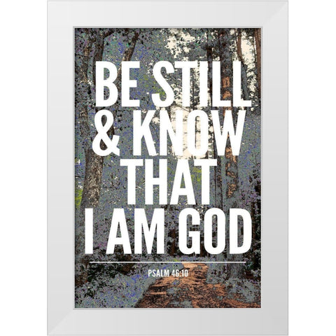 Be Still White Modern Wood Framed Art Print by Bryant, Susan