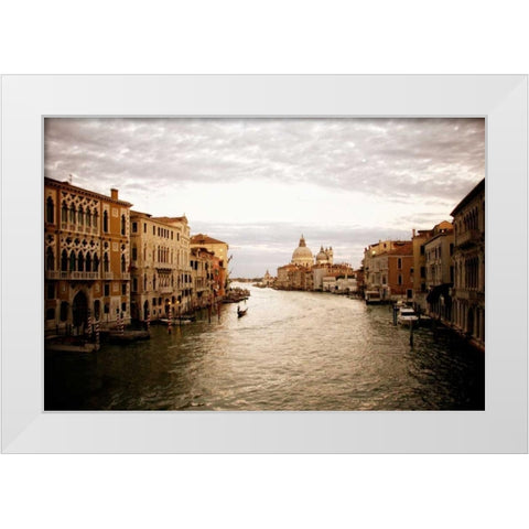 Venetian Canals I White Modern Wood Framed Art Print by Navas, Emily