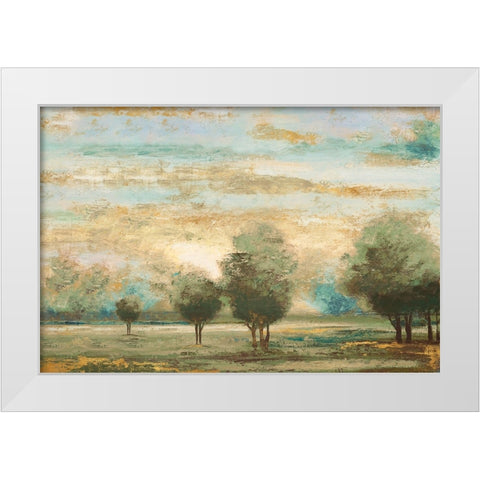 Return to the Gold Open Glow II White Modern Wood Framed Art Print by Marcon, Michael