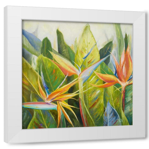 Bird of Paradise I White Modern Wood Framed Art Print by Pinto, Patricia