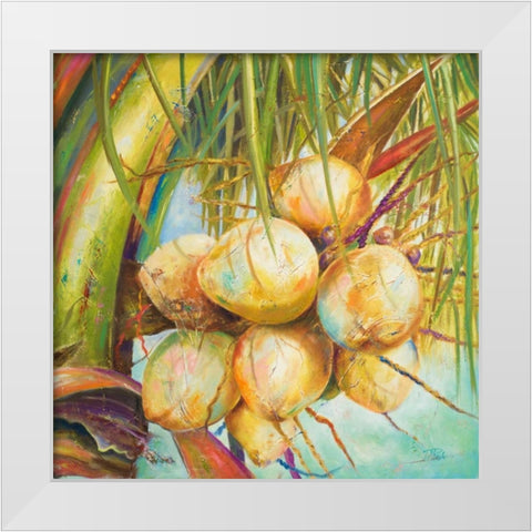 Patricias Coconuts I White Modern Wood Framed Art Print by Pinto, Patricia