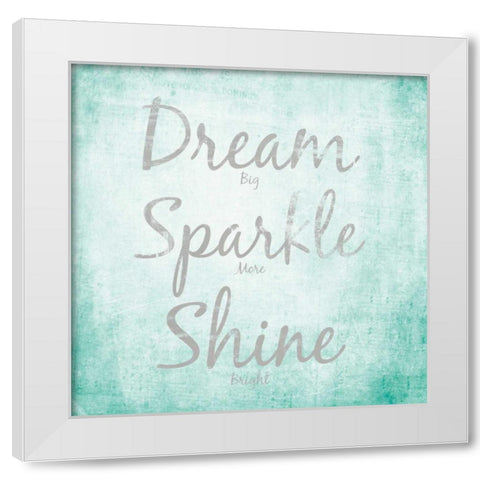 Dream Sparkle Shine White Modern Wood Framed Art Print by SD Graphics Studio