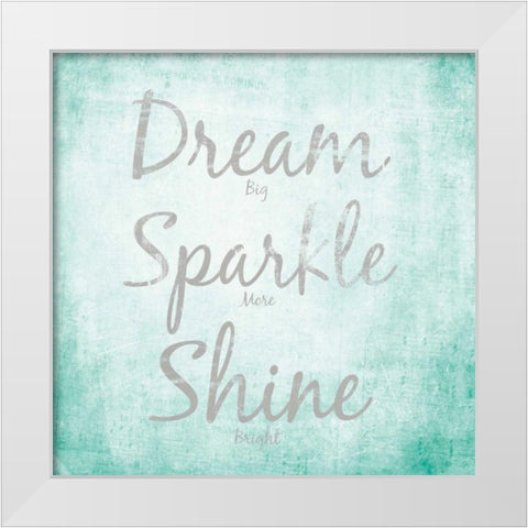 Dream Sparkle Shine White Modern Wood Framed Art Print by SD Graphics Studio