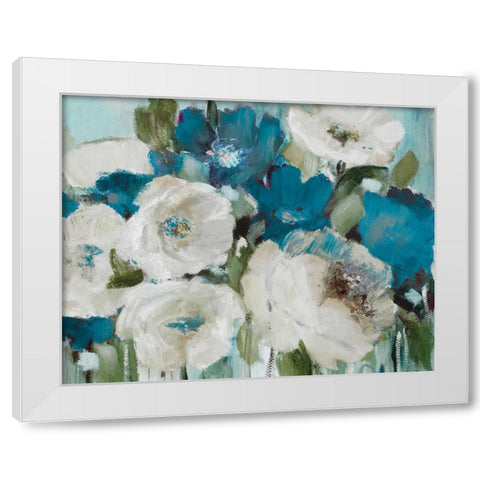 Indigo Power II White Modern Wood Framed Art Print by Loreth, Lanie