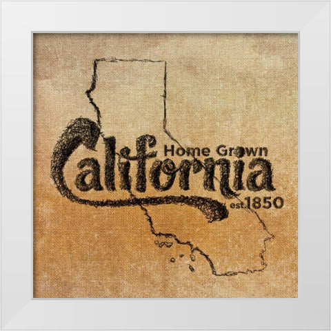 California White Modern Wood Framed Art Print by SD Graphics Studio