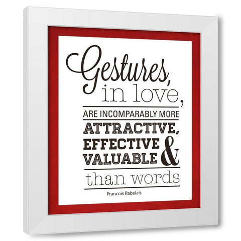 To Love I White Modern Wood Framed Art Print by Marie, Addie