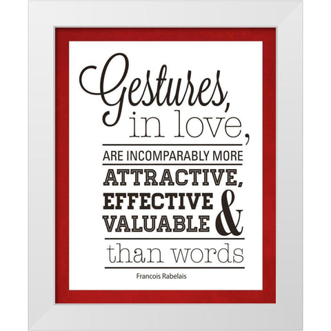 To Love I White Modern Wood Framed Art Print by Marie, Addie