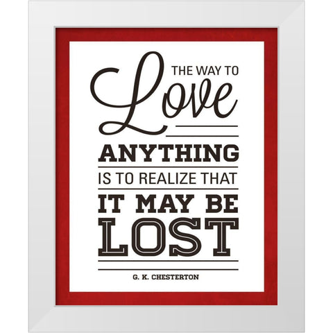 To Love II White Modern Wood Framed Art Print by Marie, Addie