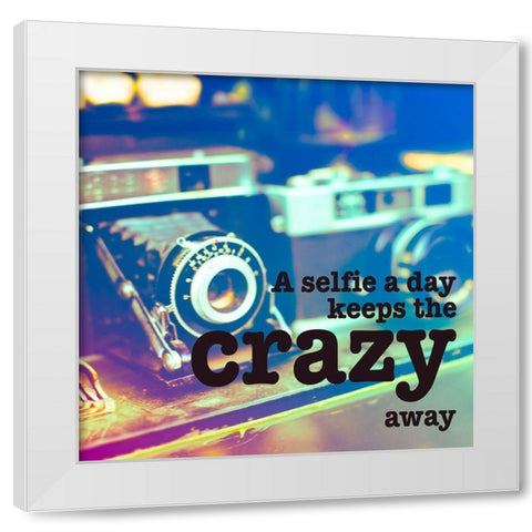 A Selfie a Day White Modern Wood Framed Art Print by Bryant, Susan