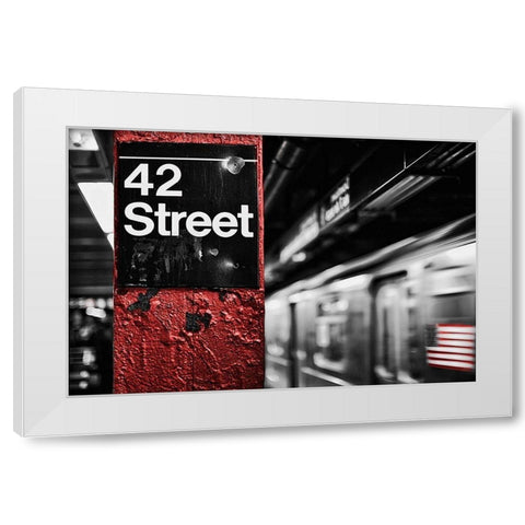 42nd St. White Modern Wood Framed Art Print by Bryant, Susan